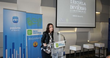 La vicesecretaria de Estudios y Programas del PP, Andrea Levy, en su discurso de clausura de la Escuela