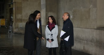 Levy en Pamplona, junto a Cristina Sanz, Pablo Zalba y José Cruz Pérez Lapazarán