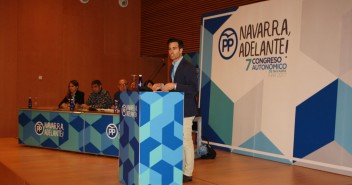 Pablo Zalba, durante su discurso como presidente saliente del partido