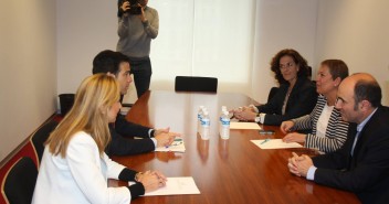 Zalba y Beltrán, durante su reunión con los principales representantes de Geroa Bai