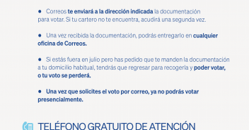 Instrucciones voto por correo