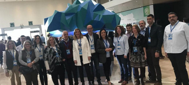 La delegación del PPN presente en la Convención Nacional, encabezada por Ana Beltrán