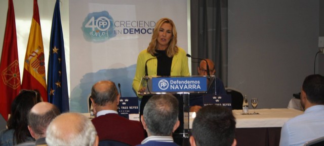 La presidenta del PPN, Ana Beltrán, durante su intervención