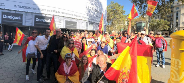 El PPN en la manifestación de Barcelona en favor de la unidad de España y de la Constitución