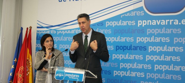 García Albiol, durante la rueda de prensa en la sede del PPN