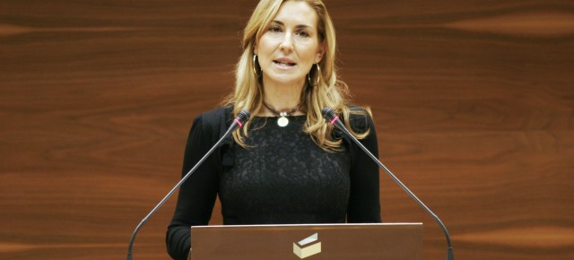 La candidata a la presidencia del PPN, Ana Beltrán