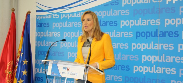 Ana Beltrán, durante la rueda de prensa para la presentación de las propuestas electorales