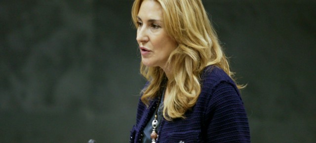 Ana Beltrán, en el Parlamento de Navarra
