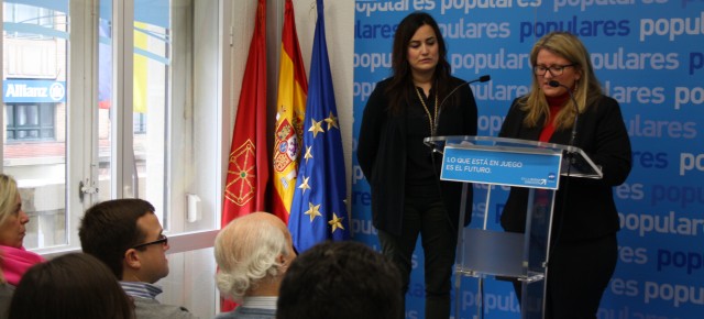Cristina Sanz y Ana Beltrán, durante la presentación del comité de campaña