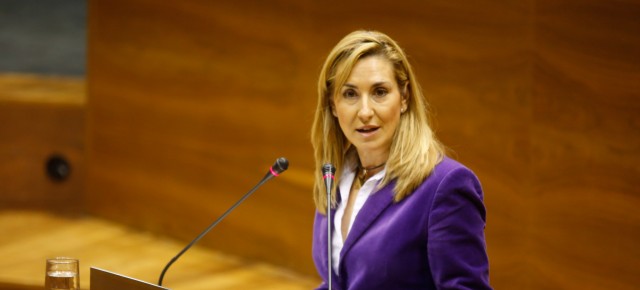 Ana Beltrán, en el Parlamento foral de Navarra