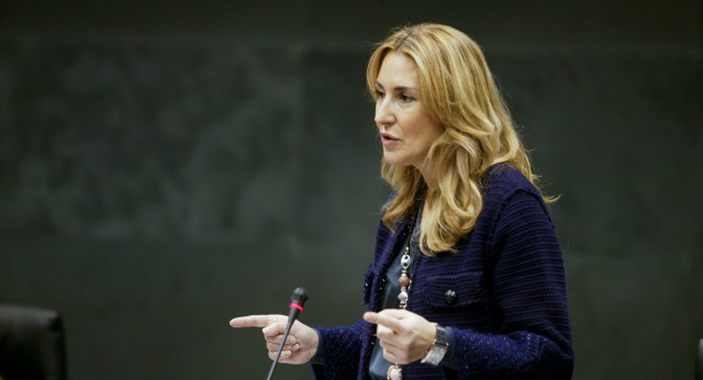 Ana Beltrán, en el Parlamento de Navarra